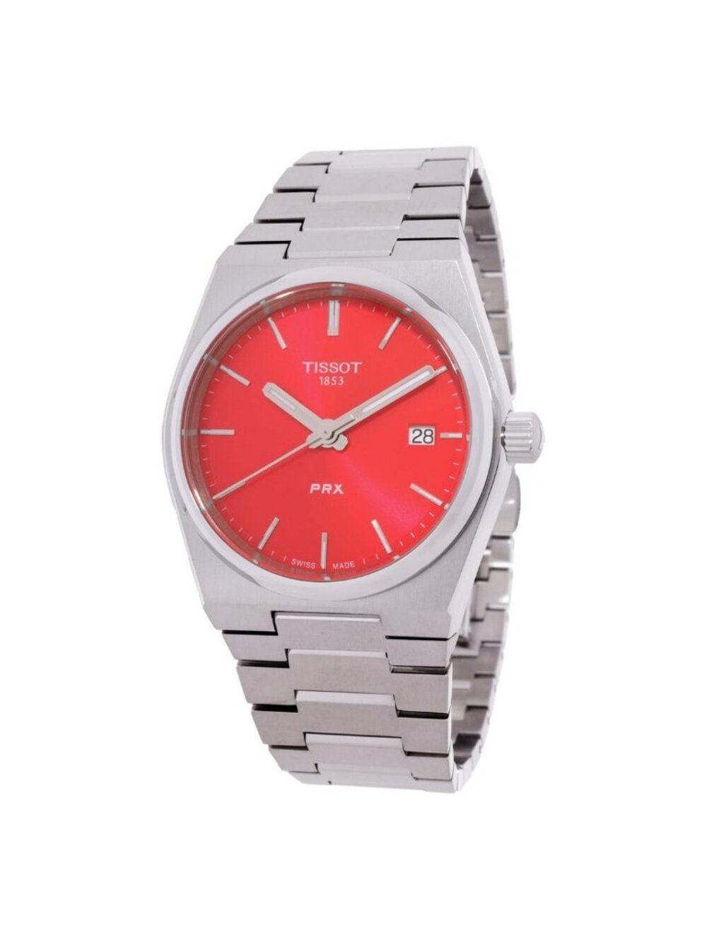 NWT Tissot PRX 35 Quartz Red Dial Ladies Watch